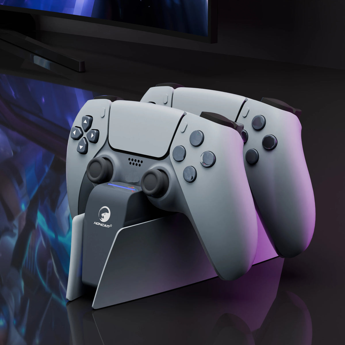 Game Wireless Charging Station for PS5 with Dual Fast Charger Dock and LED Charging Indicators