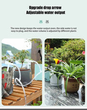 Garden Adjustable Valve Drip Irrigation Device Double Pump Controller Timer System Solar Energy Intelligent Automatic Watering