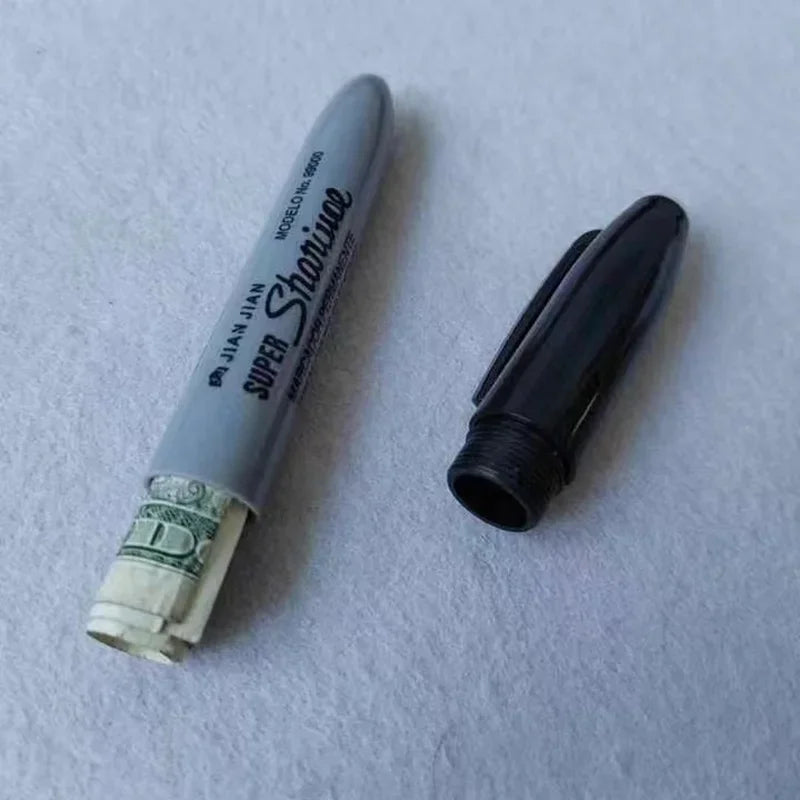 Creative Fake Red Black Marker Pen Hidden Compartment Sight Diversion Safe For Home Office Hide Necklace Money Small Valuables