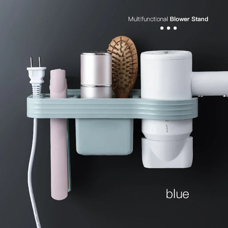 Home Accessory Set Storage Shelf, Holder for Storing Hair Dryer, Curling Iron, Bathroom Organizer