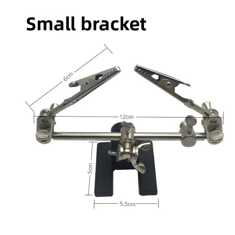 Professional Third Hand Tool with Adjustable Magnifying Glass Jeweler Soldering Clip Craft InlayWelding and PrecisionRepair Work