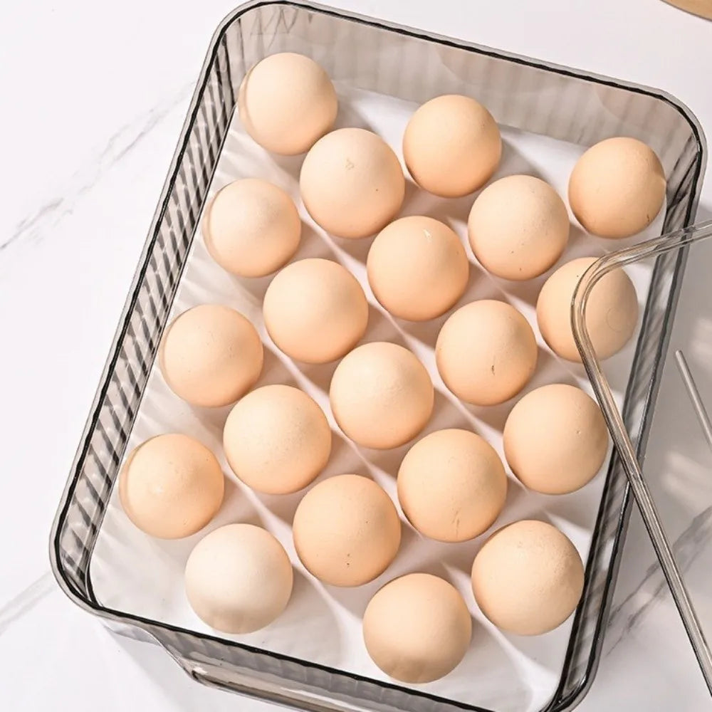 Food-Grade Refrigerator Storage Box Transparent with Lid Food Storage Containers Plastic Stackable Kitchen Organizer Camping