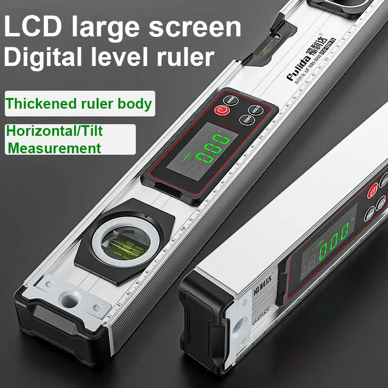20-50cm Digital Spirit Level and Protractor Magnetic Spirit Level Bubble Level Aluminum Alloy Body Smart Level with Carrying Bag