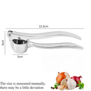 Kitchen Gadgets Garlic Press Stainless Steel Garlic Mincer Garlic Peeler and Cleaning Brush Ginger Peeler Household Tools