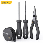 Deli new tool set household home series household screwdriver tape wrench vice tape art knife raw material belt tool collection