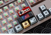 Original Red White Gaming Console Retro Enter keycap Mechanical Keyboard Metal PC Gaming Keyboard Collect gift keycap