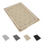 Kitty Litter Mat Cat Litter Mat Spacious Double Layer Washable Anti Slip Bottom Cat Litter Box Mat Cat Litter Catcher Mat