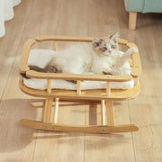 Cat bed, wooden pet hammock, suitable for all seasons, summer, cat swing, simple large rocking bed, cat supplies