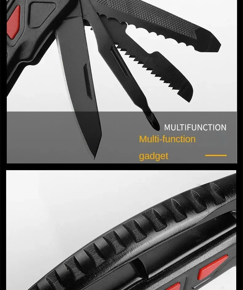 Outdoor Portable Repair Tool Claw Hammer Multi-Functional with Window Breaker Stainless Steel Pliers For Camping Tent Stakes