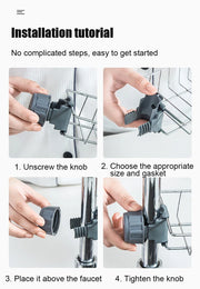 Kitchen Sink Drain Rack Sponge Storage Flexible Faucet Holder Soap Drainer Towel Rack Shelf Organizer Kitchen Accessories
