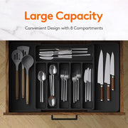 Kitchen Organizer Tray Adjustable Pantry Organizer Utensil Cutlery Drawer  for Silverware Tableware Expandable Kitchen Drawer