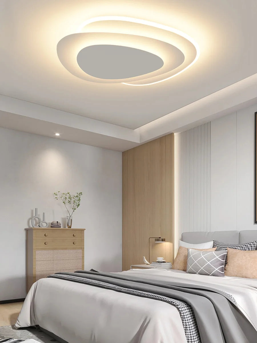 2025 New Arrival: Minimalist Oval Smart Ceiling Light | Artistic Lighting for Living Room & Master Bedroom
