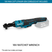 Makita Ratchet Right Angle Wrench Brushless Cordless Driver Multifunction Variable Speed Power Wrench LED 18V Power Tools