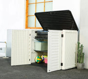 Prefabricated Plastic Outdoor Gardening Workshop Tool Horizontal Storage Shed