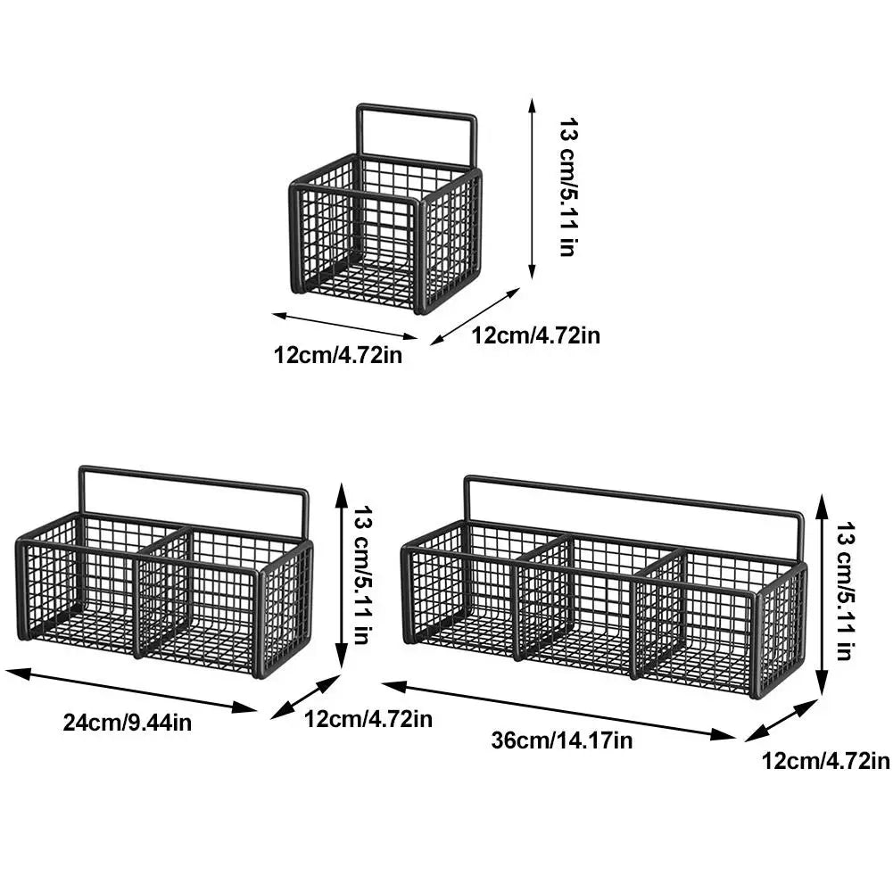 Kitchen Wall Mounted Storage Rack Onion Ginger Garlic Condiments Spice Shelf Punch-Free Vegetable Fruit Drain Basket