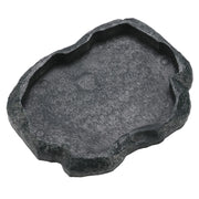 Reptile Feeder ABS Resin Imitation Rock Design Food and Water Dish Feeder Bowl for Tortoise Lizard