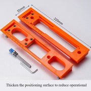 Woodworking Tools Slotting Template Adjustable Length Positioning Board with Scale Base Plate Suitable for Concealed Hinges