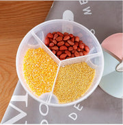 Grain Food Storage Tank and More: Kitchen Storage Box with Moisture-Proof Sealed Cans and Multi Grid Large Capacity Organizers