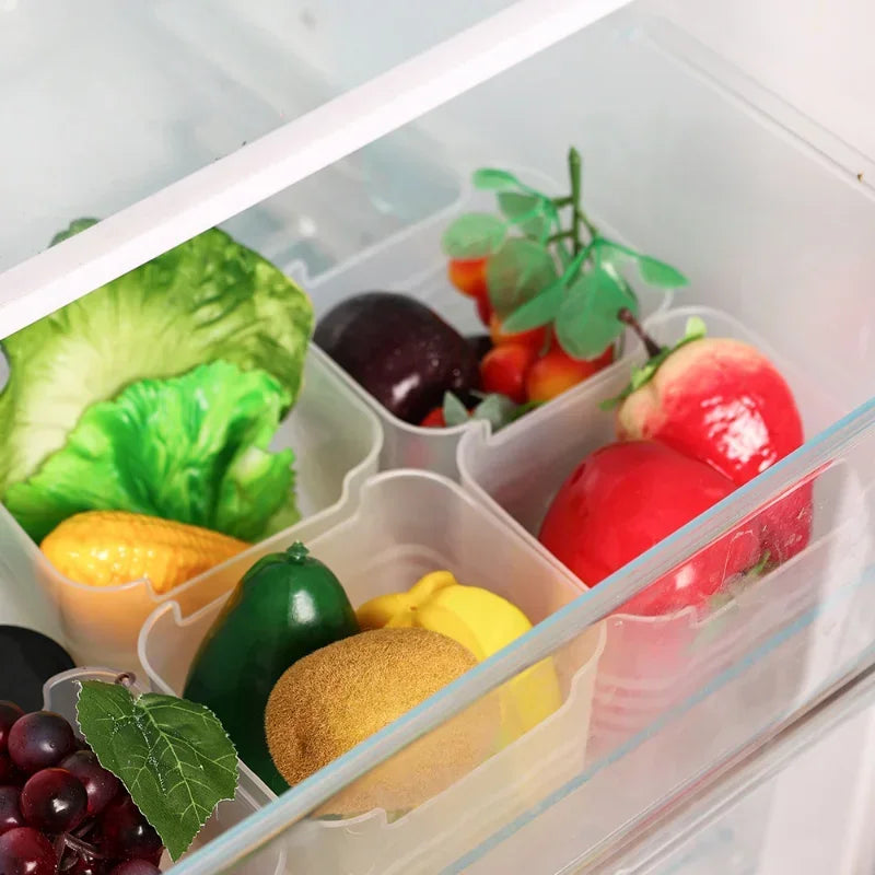5/1PCS Refrigerator Storage Boxes Food Fresh Organizer Cold Storage Crisper Fruit Spice Food Container Boxes Home Kitchen Box