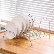 Kitchen Storage Draining 7/9 Slots Pot Lid Dish Rack Plates Metal Bowl Storage Holder Drying Stand Organizer Kitchen Tools