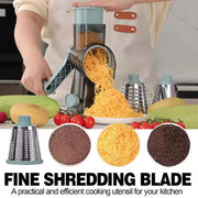 Kitchen Gadget 3 in 1 Hand-Crank Vegetable Slicer Labor-saving Plastic Rotary Cheese Grater Manual Vegetable Shredder Carrots