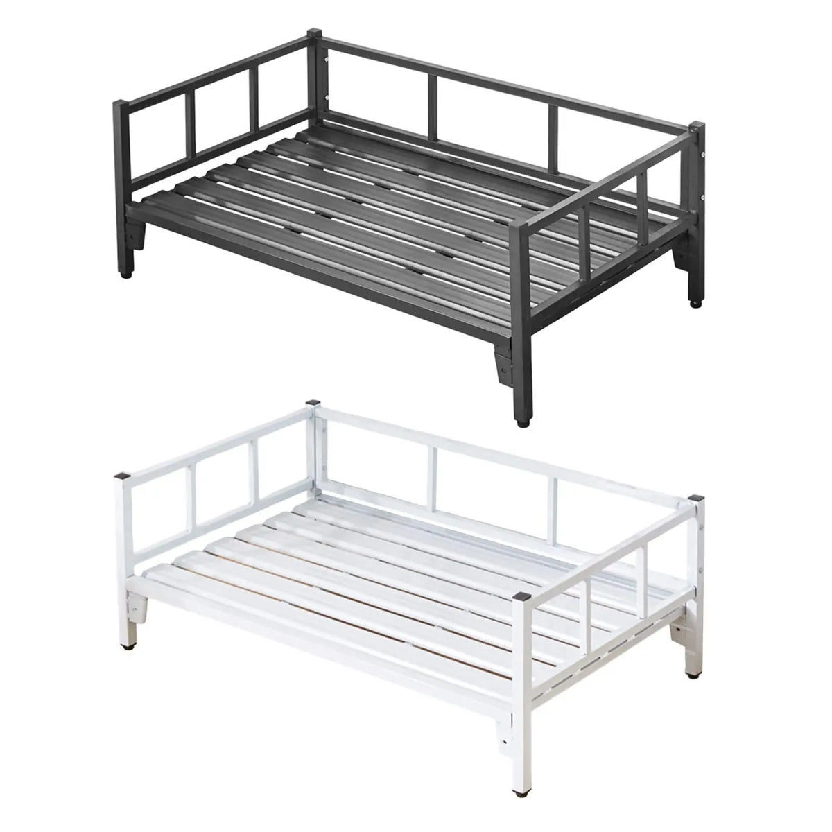 Dog Bed with Rails, Pet Supplies, Non-Slip Feet, Adjustable Height, Breathable,