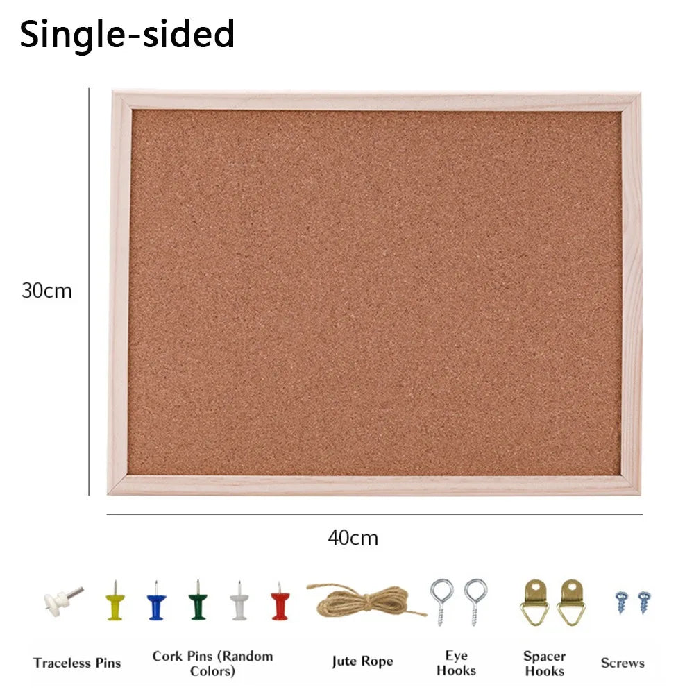 Home Decor DIY Cork Display Panel Soft Decorative Cork Board Wood Hanging Photo Background