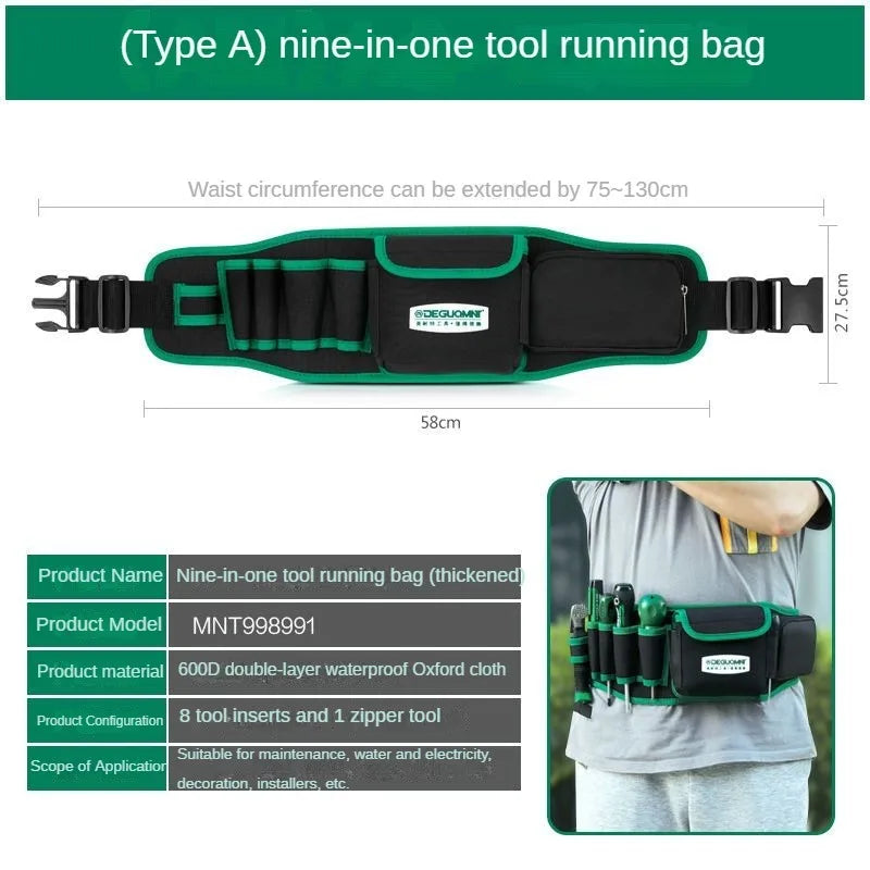 Electrician Tool Bag Professional Greener Tool Bag Waterproof Classic Kit Multi-functional Work Tools Portable Tools Organizer