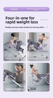 Fitness Body Shaping Machine Multifunctional Home Gym  Abdominal Waist Trainer Knee-Friendly Sliding Rail for Core & Leg Workout
