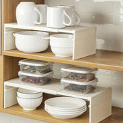 Kitchen cabinet multi-level shelf storage rack Cabinet Shelf Expandable SpaceSaving Stackable Layered Shelf Kitchen storage rack