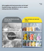 Reusable Storage Bags, Zipper Lock Bags, Food Grade Transparent Storage Bags