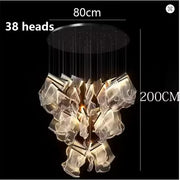 2025 New Smart LED Chandelier APP Control Modern Stair Light Living Room Luxury Ceiling Lamp Dimmable for Bedroom Decoration