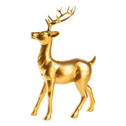 E74E Elegant Golden Deer Figurine Decoration for Home Office Tabletop Shelf Ornament