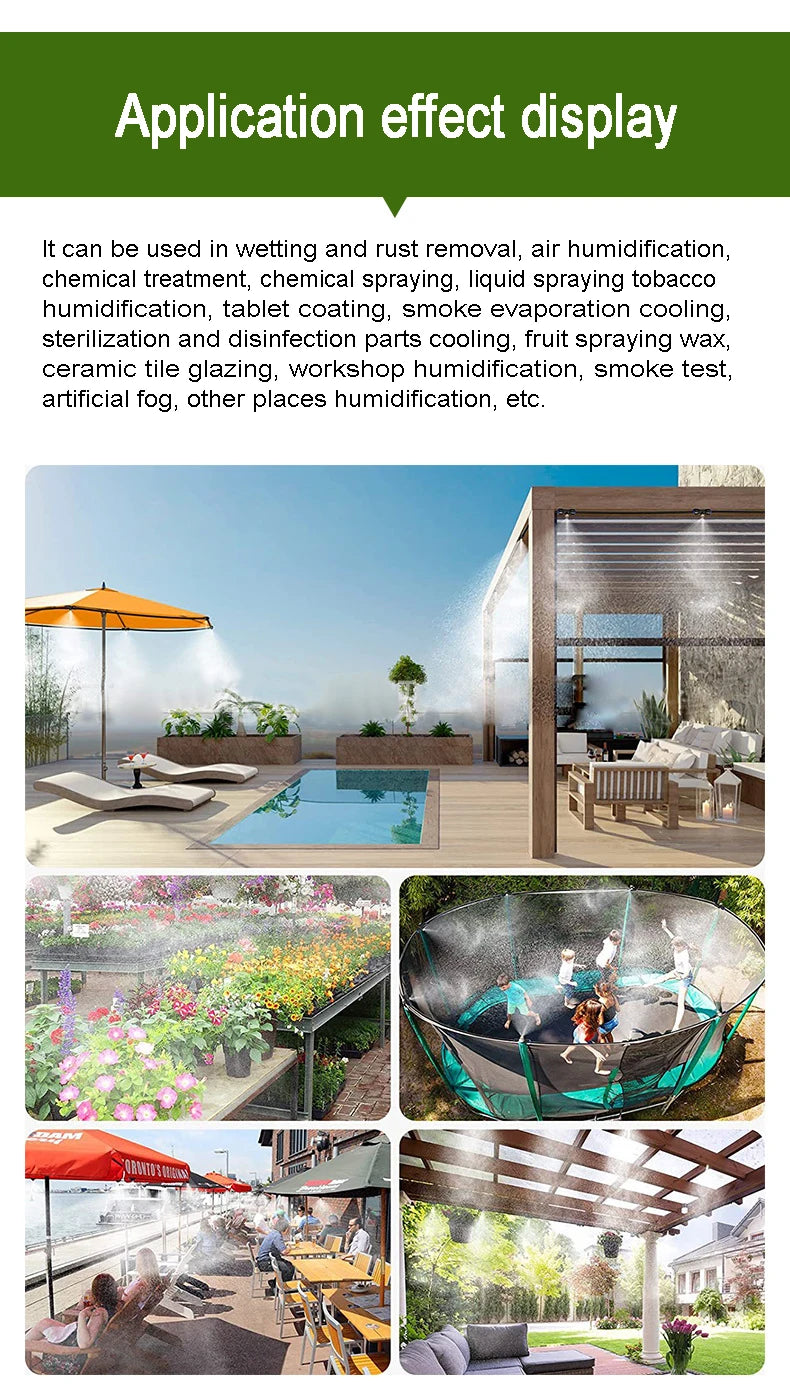 Garden Irrigation Misting System Kit Gardening Farms Public Green Spaces Flexible and Easy To Install Garden Irrigation Solution