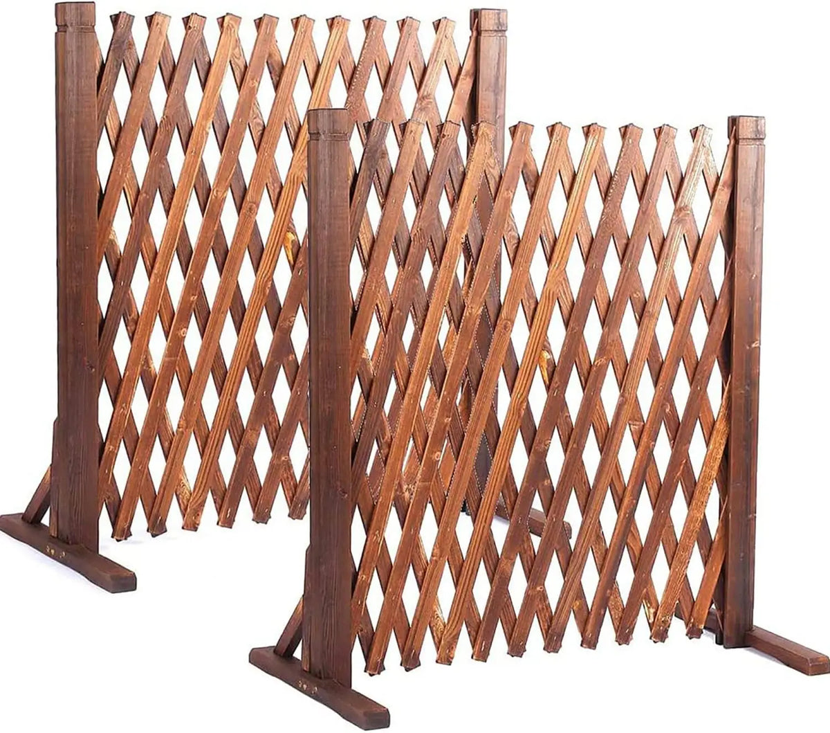 Garden Fence Wood Garden Fencing 2 Pack Extendable Instant Fence Wooden Garden Fence Expandable Freestanding Wood Garden Trellis