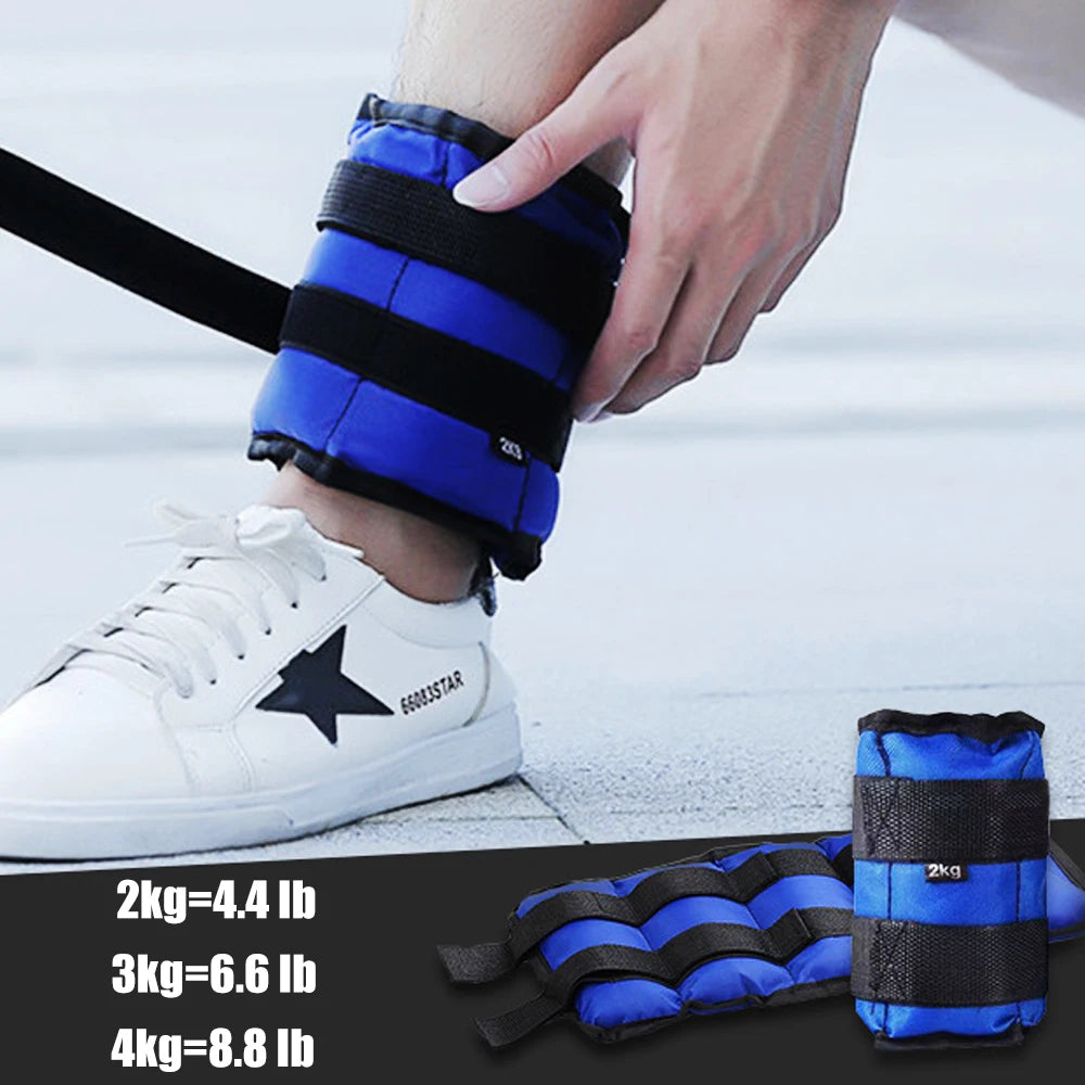 1Pair Wrist Ankle Weights, 2kg/4.4LBS, 3kg/6.6LBS, 4kg/8.8LBS Wrist Leg Arm Weights, Comfortable and Soft, Perfect for Fitness