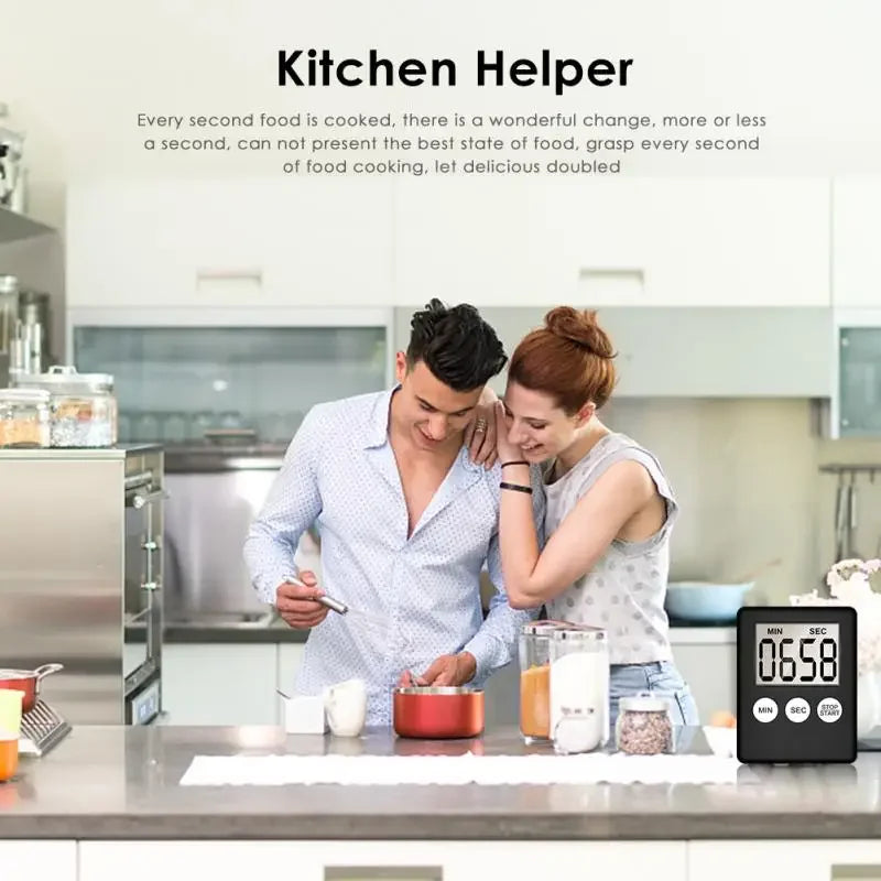 Kitchen Gadget, Electronic LCD Digital Screen Cooking Timer, Count Up Countdown Clock, Alarm Sleep Stopwatch Clocks