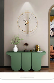 24 Inch 60cm Modern Simple and Atmospheric Living Room Large Wall Clock Nordic Light Luxury Wrought Iron Home Silent Wall Clock