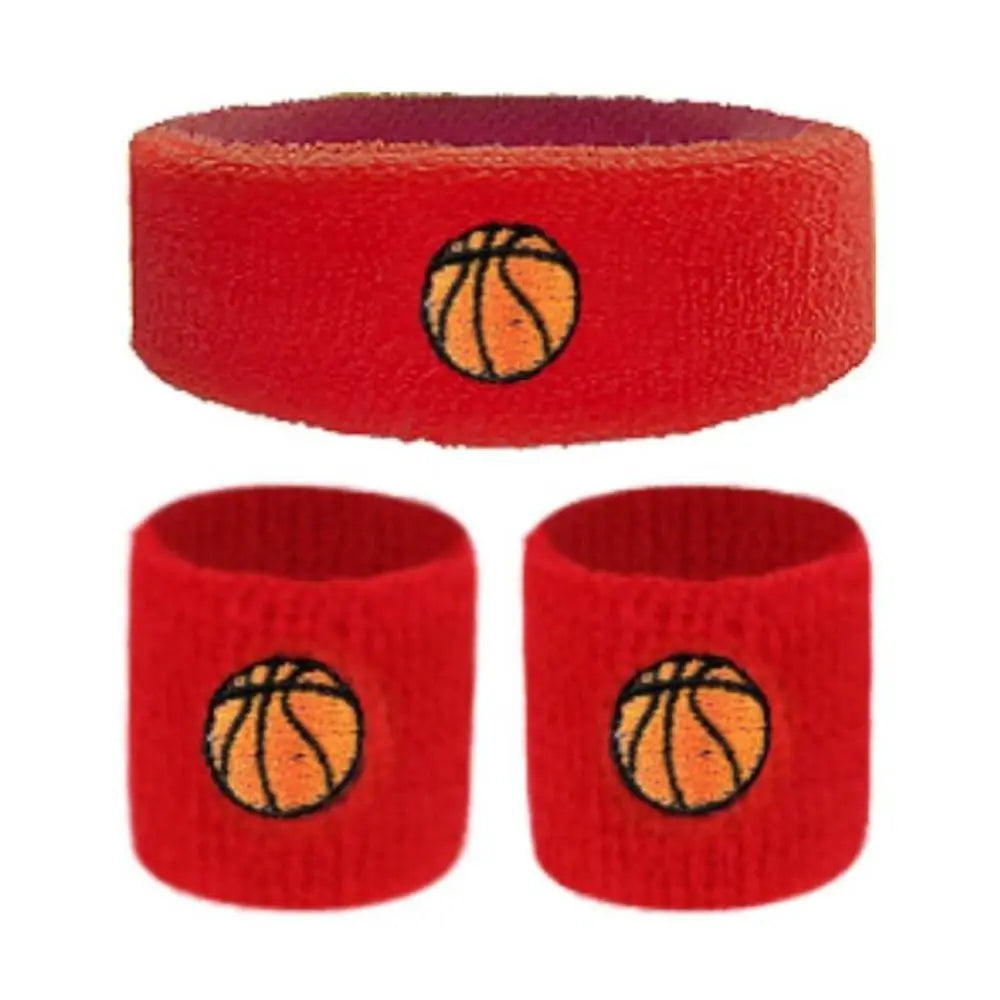 Football Fitness Colorful Cotton Sport Wrist Protector Kid Wristbands Running Headband Sports Sweatband