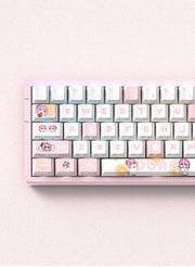Anime Gaming Keyboard Keycaps 129 Key Set Pbt Material Five-Sided Heat Sublimation Transparent Side-Engraved Mechanical Keyboard