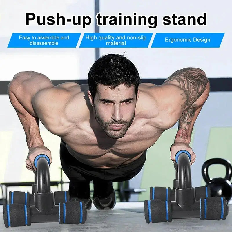1Pair Portable Muscle Training Fitness Equipment Anti Skid Foam Handle Push Up Support Comfortable Household Fitness Equipment