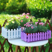 Fence Garden Fence Rectangular Plastic Strip Vegetable and Flower Slot Extra Large Thickened Resin Hydrophilic Fence Basin