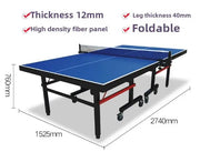 12/16/18/25MM Tennis Table with Wheels Portable Professional Outdoor Indoor Foldable and Removable Singles Practice Tennis Table