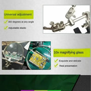 Professional Third Hand Tool with Adjustable Magnifying Glass Jeweler Soldering Clip Craft InlayWelding and PrecisionRepair Work