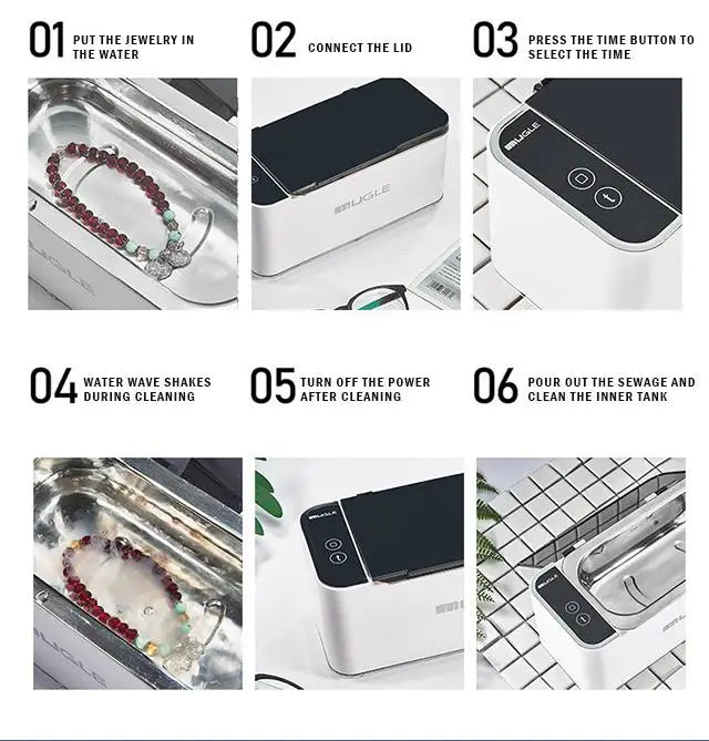 Smart Home Ultrasonic Cleaner for Jewelry Glasses Circuit Board Watches Denture Teeth Razor Ultrasound Cleaning Washing Machine