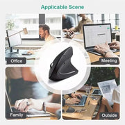 Wireless Bluetooth Vertical Mouse 800/1200/1600 DPI 6 Button Personalised Side Grip Ergonomic 2.4G Mute Gaming PC Computer Mouse