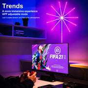 Smart Dynamic Fireworks LED Lights With Music Synchronization RGB LED Strip LightsRemote USB Control Light For Living Room Decor