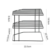 Kitchen Storage Corner Shelf Seasoning Pot Bowl Dish Glasses Countertop Organizer Rack 3 Tier Removable Cosmetic Makeup Holder