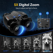 GTMEDIA N4 Night Vision Binoculars Infrared Night-Visions Device 1080P 5X Digital Zoom Head Mount Goggles Day/Night Use Outdoor
