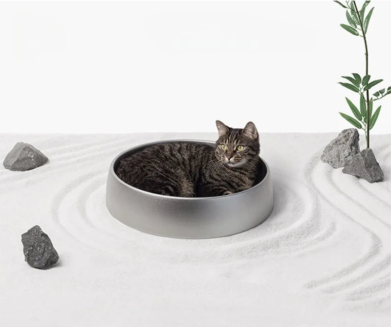 Cat Bed Cool Down House Aluminum Alloy Bowl Sleeping Beds Waterproof Basket Carrier Cats Accessories Pet Supplies Furniture